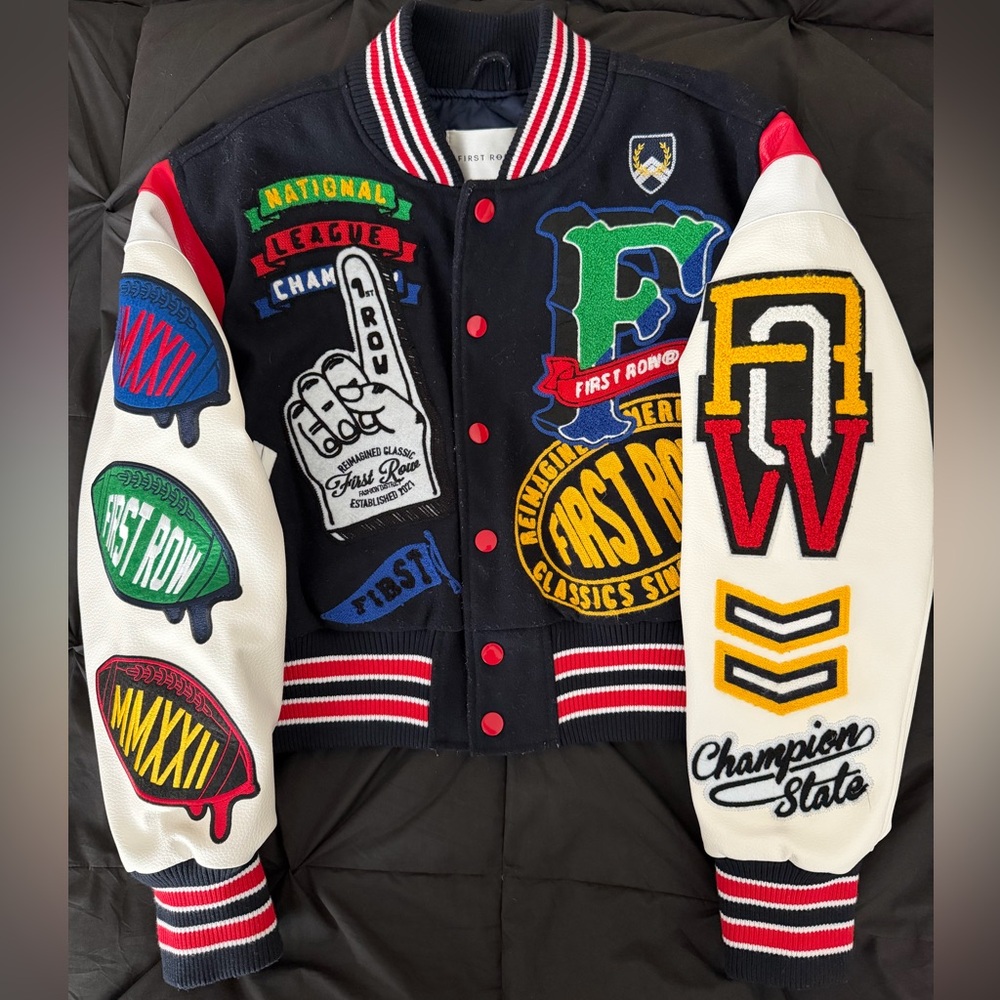 Women’s Colorful Cropped Varsity Jacket